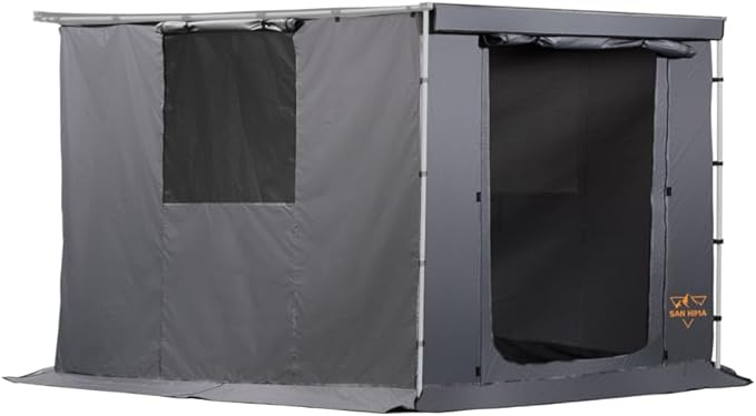 SanHima Awning Room with Floor 8.2Ft x 10Ft - Breatheable Mesh Tent Waterproof Sun Shelter for Overland Camping for SanHima Pull-Out Side Awning 8.2Ft x 10Ft (Not Included)