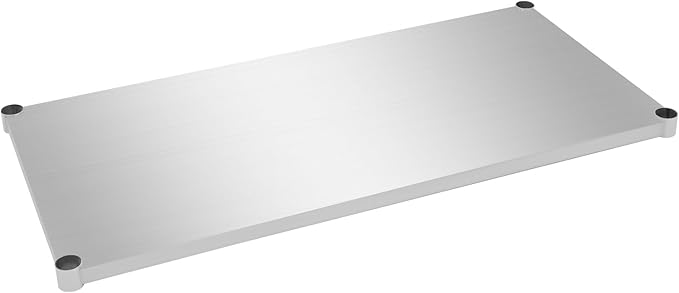 Eapmic Undershelf for Work Tables Adjustable Lower Shelf Stainless Steel Bottom Shelf Add for Commercial Prep Table Restaurant Kitchen Bakery Garage Workshop Use (45.28x21.65in)