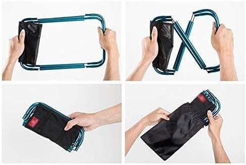 Camping Stool Outdoor Folding Chairs Light Fishing Lure Camping Barbecue Lined Up Sketch Breathable Mesh Folding Stool with Bag