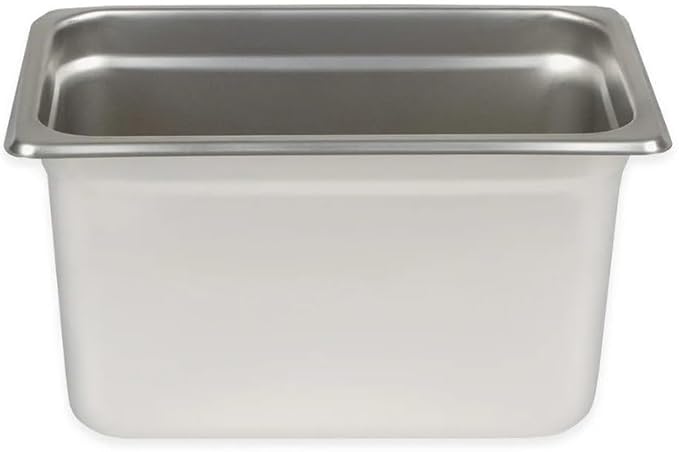 Soro Essentials- 1/4 Size 6 Deep Stainless Steel Anti-Jamming Steam Table Pan 22 Gauge- Chafer Food Pan Stackable Anti-Jam Steam Pans for Hotel Restaurant Supplies Party Buffet Event Catering