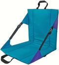 Portable Camping Chair Foldable Outdoor Seat with Backrest Turquoise and Purple Water-Resistant Lightweight Design for Hiking Backpacking Beach (Peacock Blue)