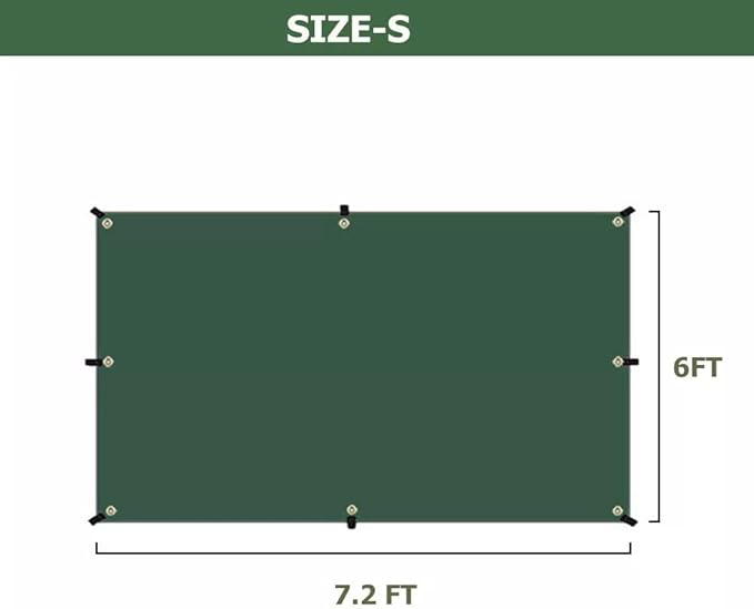 Tent Footprint KANCOKIT PU 3000 Waterproof Tent Ground Cloth Extra Large Size for 3-8 Person Family Camping Tents Ground Sheet Mat with 6 Tent Stakes for Camping Hiking Picnic Backpacking (6 x 7 FT)