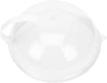 1Pcs Transparent Food Cover Spray-Proof Microwave Heating Lid High Temperature Resistance Oven Dish With Tray