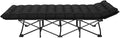Folding Cot Lounge Chair with Removable Cushion Portable Heavy Duty Adjustable Pillow Reclining Compact Design for Outdoor Beach Camping Patio Garden