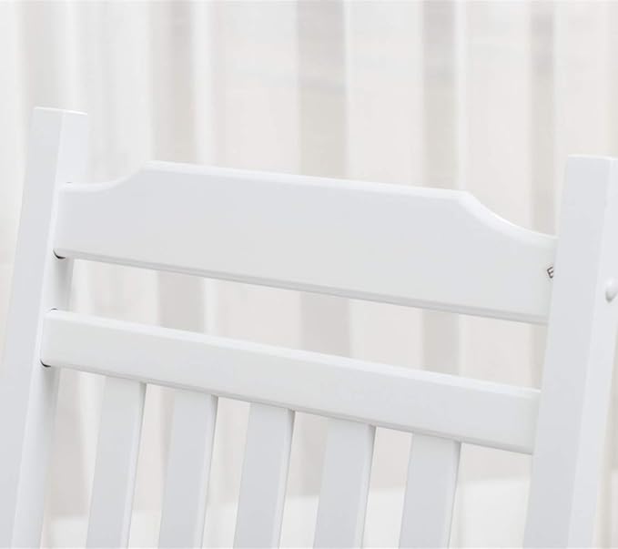 Wood Rocking Chair Porch Rocker Classic Outdoor Patio Outdoor Indoor Furniture for Balcony Backyard Garden Outside White