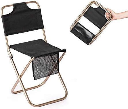 JSEIAJB Light Outdoor Fishing Chair Made of Strong Aluminum Alloy Folding Trumpet Camping Hiking Stool