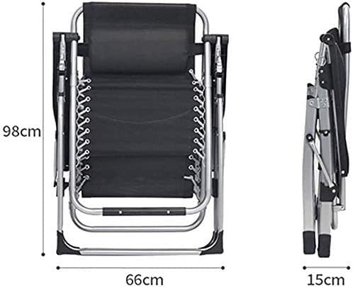 Sun Lounger Reclining Chairs Office Lunch Break Chair Portable Folding Lounge Chair Breathable Adjustable Balcony Leisure Backrest Sun Chair Outdoor Camping Beach ChairLoad 200 KgLength 178 Cm