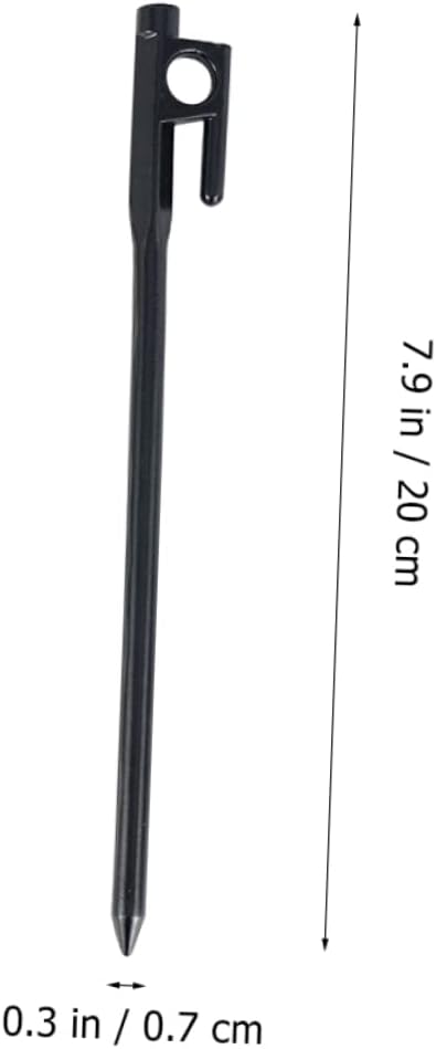 TOYANDONA 8Pcs Cast Iron Tent Stakes Durable Pegs for Outdoor Camping Garden Use Ground Fixing with Smooth Tip for Easy Soil Insertion