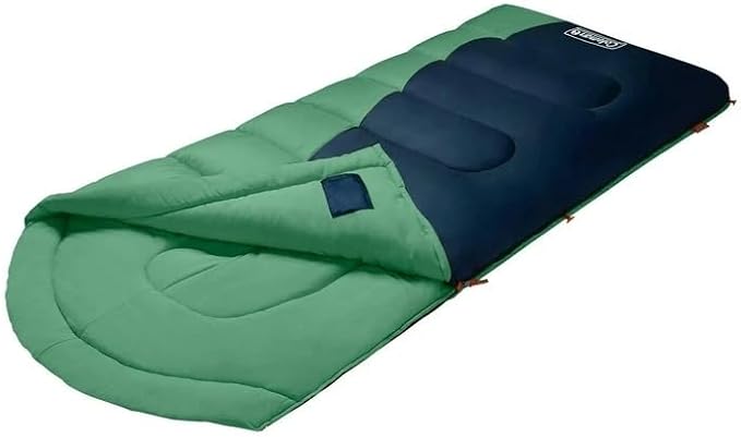 Generic Montauk 40-Degree Cool Weather Semi-Rectangular Big and Tall Sleeping Bag Green