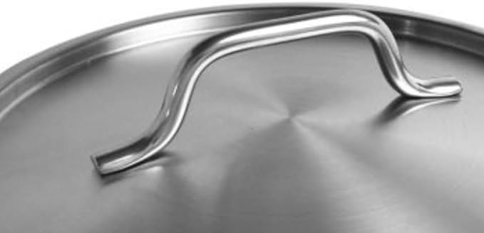 TrueCraftware- 12 qt. Stainless Steel Stock Pot Lid 11-5/8 Diameter x 1/2 Thickness- Heavy Duty Stock Pot Cover Stew Simmering Pot Soup Pot Lid for Soup Pasta Vegetable Oven Safe &amp NSF Certified