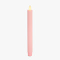 Luminara Flameless Candle Taper (1 x 9.5) Melted Top Real Wax Unscented Remote Ready Timer (Saga Rose)