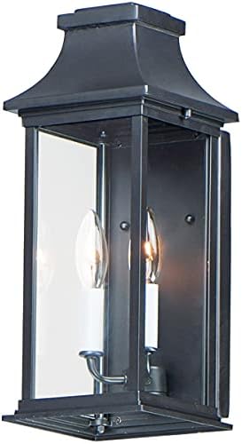 Maxim Lighting 30025CLBK Vicksburg - 2 Light Outdoor Pocket Wall Sconce