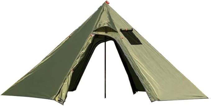 DANCHEL OUTDOOR Backpacking Hot Tent with Stove Jack 4 Season Lightweight Tipi Tent for 2/4/6 Person Winter Camping Hunting 10.5FT-16.4FT