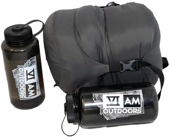 VIAM Outdoors 10° Camping Quilt | Ultralight Backpacking Quilt with Removable Hood Zippered Footbox &amp Pad Straps