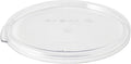 Restaurantware-LID ONLY: Met Lux Food Storage Container Lid 1 Round Marinating Container Lid - Containers Sold Separately With Date Indicator Clear Plastic Lid Dishwashable Freezable