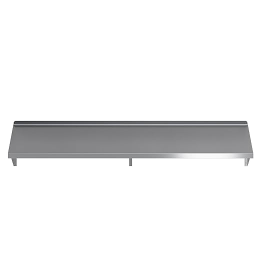 AmGood 18 Width x 72 Length | Stainless Steel Wall Shelf | Square Edge | Metal Shelving | Heavy Duty | Commercial Grade | Wall Mount | NSF Certified