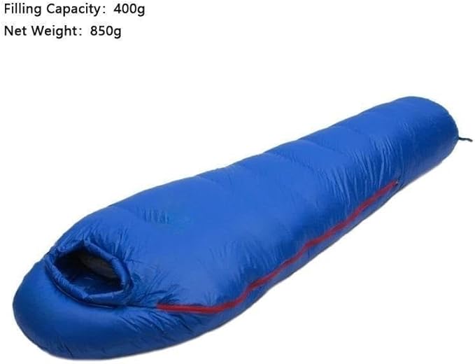 Camping Sleeping Bag Warm Down Filled Mummy Style 4 Seasons Travel Sleep Bag for Outdoor Adventures