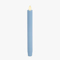 Luminara Flameless Candle Taper (1 x 9.5) Melted Top Real Wax Unscented Remote Ready Timer (Airy Blue)