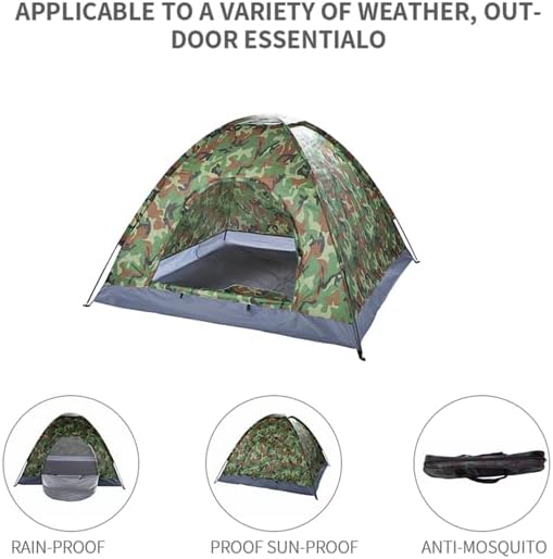 3-4 Person Camping Dome Tent with Waterproof Oxford Floor UV-Resistant Polyester Cover Easy Setup Lightweight Outdoor Shelter for Hiking Backpacking &amp Weekend Adventures