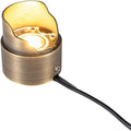 VOLT 12V 1W 2700K Warm White IP67 Watertight 116 Lumen Solid Brass BuddyPro LED Puck Light (Shielded) for Deck Step or Hardscape Outdoor Lighting