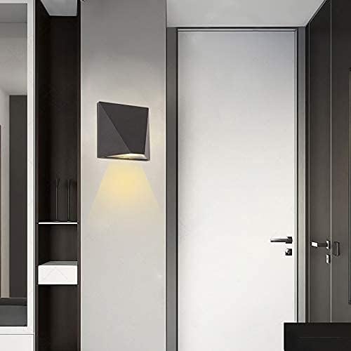 12W LED Outdoor External Wall Sconces Door Gate Light Waterproof Fixture lamp Black Warm White