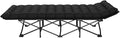 Folding Cot Lounge Chair with Removable Cushion Portable Heavy Duty Adjustable Pillow Reclining Compact Design for Outdoor Beach Camping Patio Garden