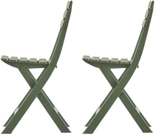 Terrasse Folding Chair – Versatile Camping Chairs Armless Folding Camping Chairs All-Weather Outdoor Patio Chairs Travel-Friendly Lawn Chairs Folding &amp Comfortable Beach Chairs (2 Avocado Gree