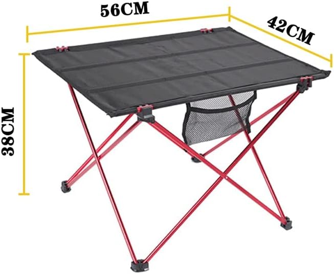 Portable Folding Table Camping Outdoor Furniture Computer Bed Table Light Folding Table (D 56cm*42cm*38cm)