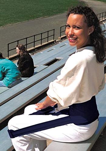 Nada Chair Sportbacker Portable Back Supporter for Seat Backs Camping Boating Concerts - Convertible Pouch Bag (Black)