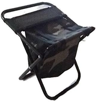 Camouflage Foldable Camping Stool Chair with Zippered Gear Pouch - Youth Size