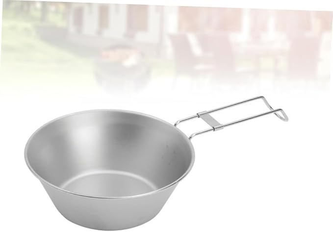 TOYANDONA 3pcs Portable Foldable Stainless Steel Bowl Lightweight Outdoor Camping Dish Handle for Travel Food-grade Material Easy to Clean Compact Design for Hiking and Adventure
