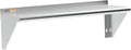 NSF Stainless Steel Wall Mount Shelf 12 x 36 Inches 18 Gauge Metal Floating Shelving with 2 Brackets Rack Shelves for Kitchen Restaurant Laundry RoomLab Gym and Garage