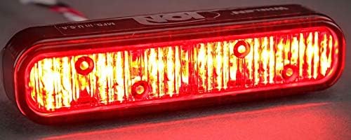 Whelen Ion Series Super-Led Emergency Lighthead - Red Warning Light for Police &amp Emergency Vehicles - Ultra Bright Professional-Grade - Durable Hard-Coated Lens - 25 Flash Patterns