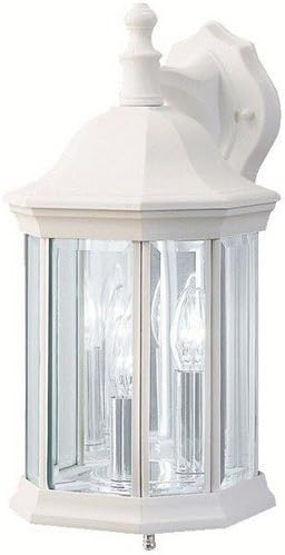 Kichler Chesapeake 14.75 3 Light Outdoor Wall Light with Clear Beveled Glass in White