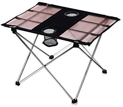 Portable Aluminum Outdoor Folding Table – Lightweight and Foldable – Ideal for Camping Hiking Picnic Travel and BBQ – 43x56x40CM
