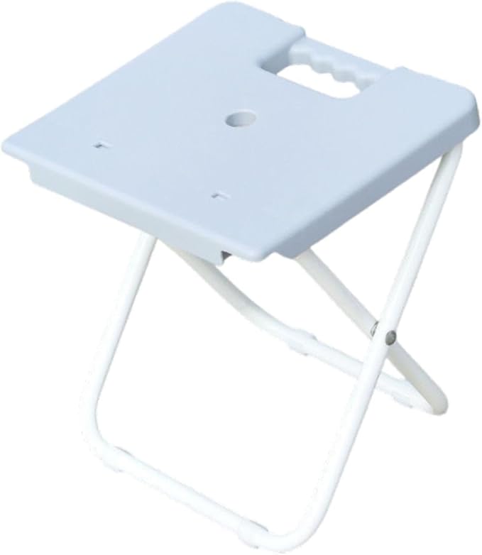 Folding Stool Fishing Chair Footstool Multifunctional Train Seating Stool Outdoor Portable Seat for Home Use Bath Balcony Grey
