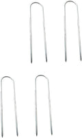 4Pcs Heavy Duty U Shaped Tent Stakes Durable Ground Pegs for Trampoline Canopy Awning and Camping Easy to Install Landscape Pins with Pointed Ends for Secure Grounding