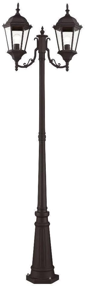 Livex Lighting 7554-07 Hamilton 2 Light Outdoor 2 Head Post Bronze