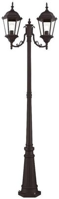 Livex Lighting 7554-07 Hamilton 2 Light Outdoor 2 Head Post Bronze