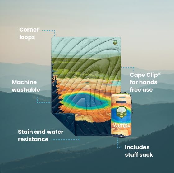 Rumpl Original Puffy National Park Blanket for Camping and Outdoors Yellowstone - V1