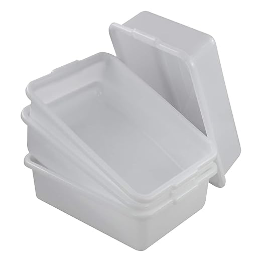 Wash Basin Tub Plastic Dish Pan 8 Liter White Bus Tubs Set of 4