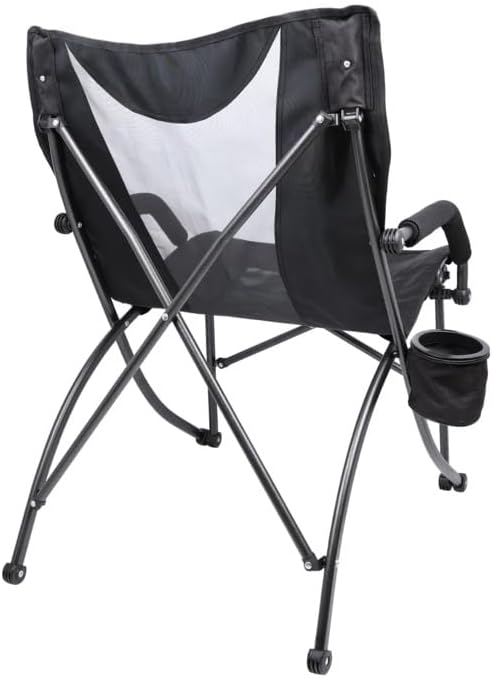 Cascade Mountain Tech Heavy Duty Folding Camp Chair Black