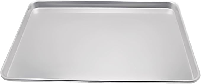 Commercial Aluminum Sheet Pan For Baking Roasting Toasting 9.6 X 13 In &amp Easy Clean Bun Pan Silver