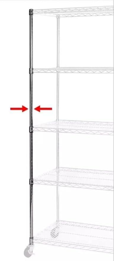 Commercial 72 x 1 Single Pole Industrial Heavy-Duty Wire Shelving Rack Post