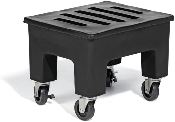 PolyMight Mobile Heavy-Duty Poly Dunnage Rack with Caster Wheels for Warehouses and Commercial Industrial Storage 18 x 22 x 16 with 600 lb Capacity