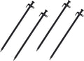 Steel Tent Stakes 30cm Heavy Duty Tent Pegs 4pcs Outdoor Camping Hiking Accessories for Snow and Hard Ground