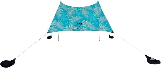 Neso Grande Portable Beach Tent Sun Shelter - Lightweight Beach Shade Canopy - Easy Setup for Family Outings - Patented Reinforced Corners - UPF 50+ Sun Protection - 7ft Tall 9 x 9ft