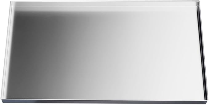 304 Stainless Steel Drip Pan for AC Units &amp Mini Fridges - Portable Condensate Water Catcher Multi-Purpose HVAC Drain Tray for Home &amp Workshop (60x120cm/24x47in)