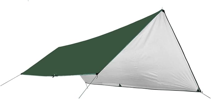POPETPOP 1Set Large Outdoor Canopy Tarp Groundsheet Mat for Camping Beach Shade Sun Awning Rain Shelter Green Versatile Lightweight for Outdoor Activities