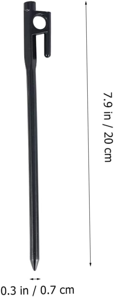 DECHOUS 8Pcs Heavy Duty Cast Iron Tent Stakes for Camping Ground Nails for Securing Tents Awnings and Canopies Durable Design with Enhanced Striking Area and Easy Rope Fixation
